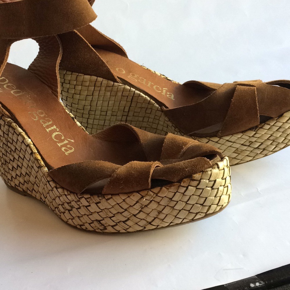 Pedro Garcia Suede Platforms with Ankle Straps